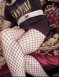Yellow pantyhose outdoor ass teasers