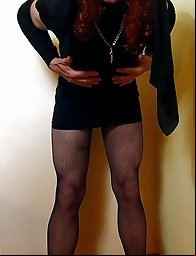 The stunning transgender woman appears to be in a state of arousal